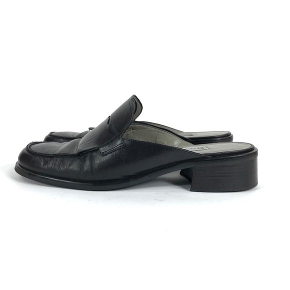 Etienne Aigner Shoes - Etienne Aigner "ANNE" Black Leather Loafers